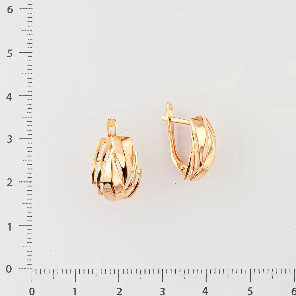Серьги из красного золота 585 пробы