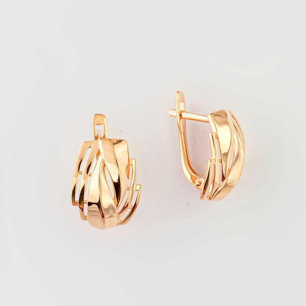 Серьги из красного золота 585 пробы
