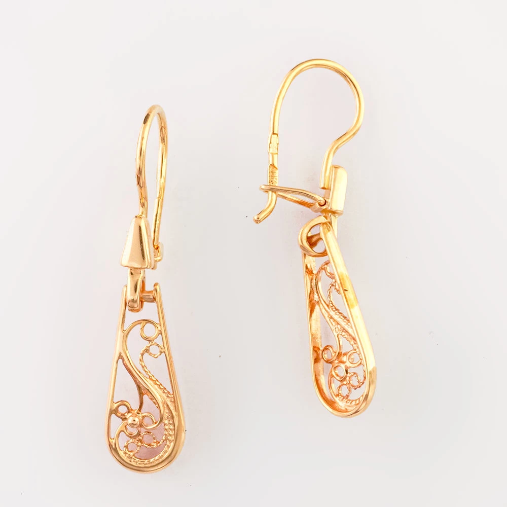 Серьги из красного золота 585 пробы