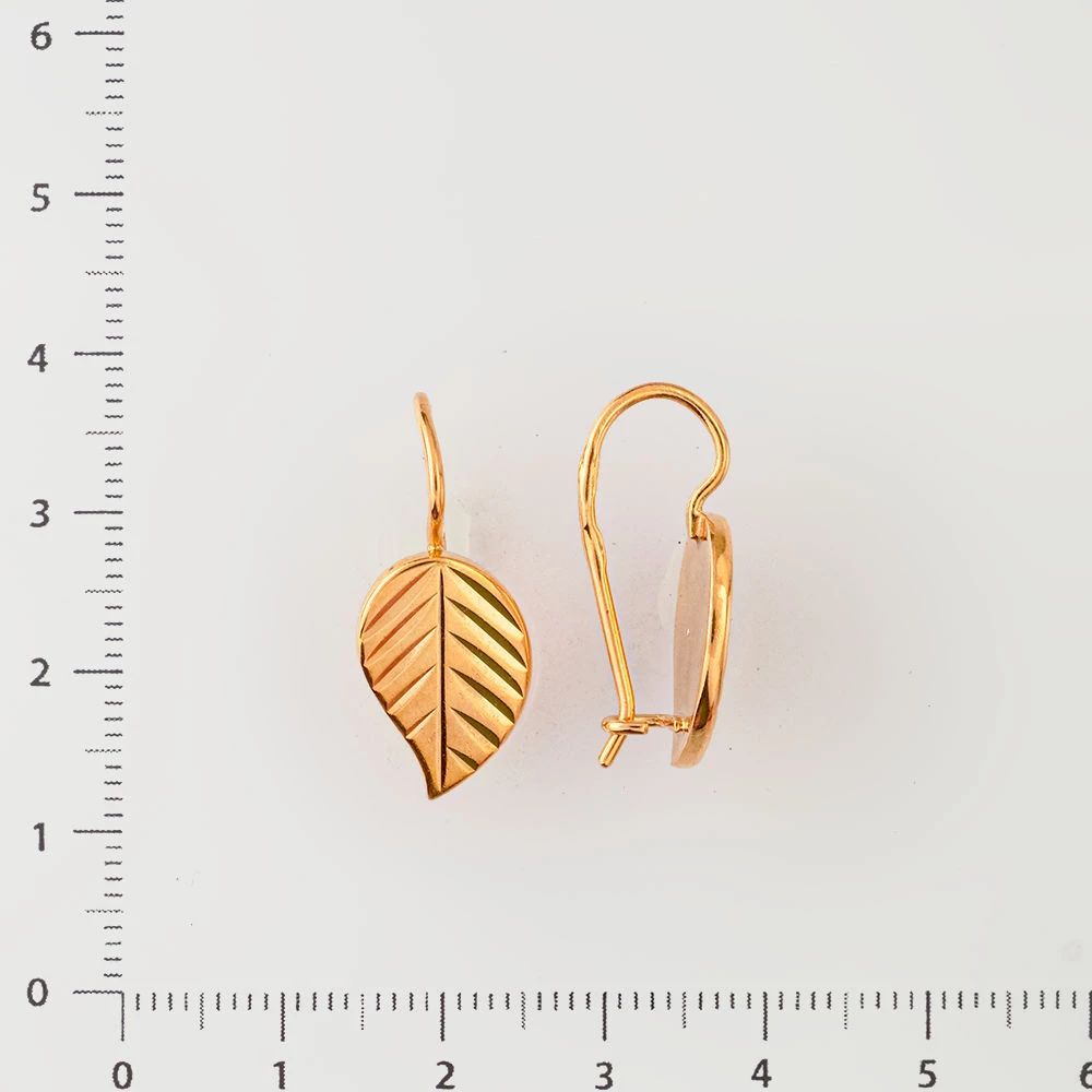 Серьги из красного золота 583 пробы