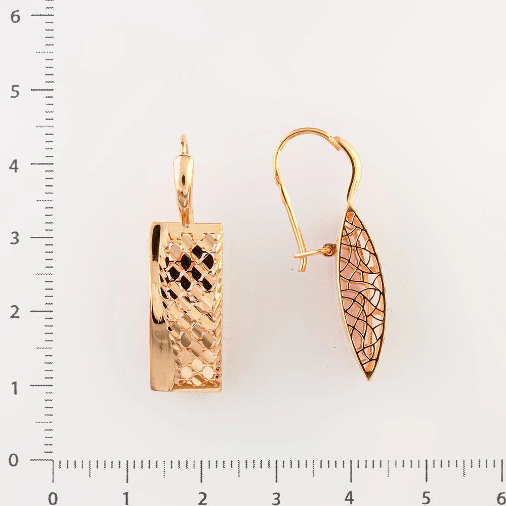 Серьги из красного золота 585 пробы