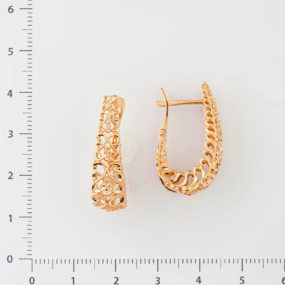 Серьги из красного золота 585 пробы