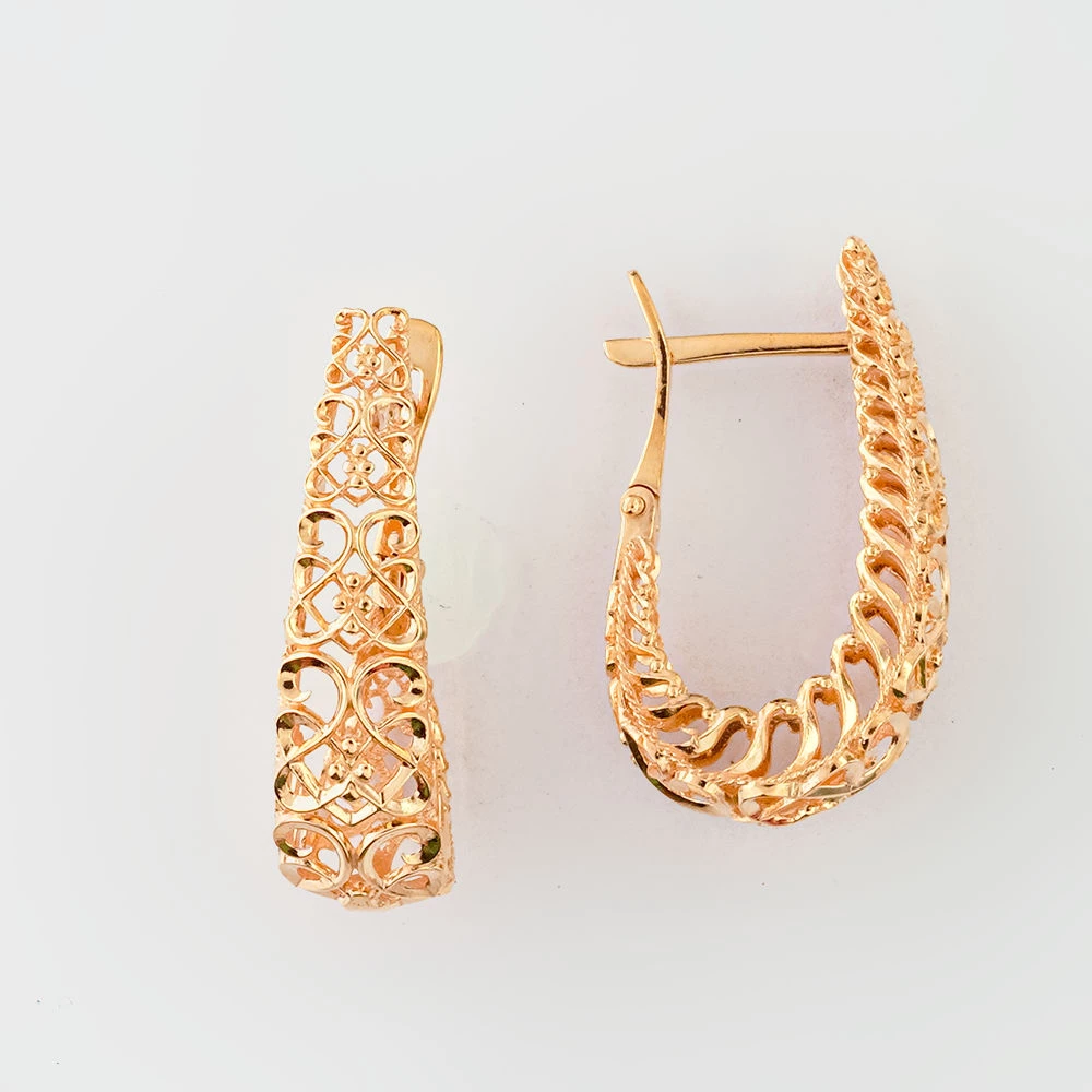 Серьги из красного золота 585 пробы