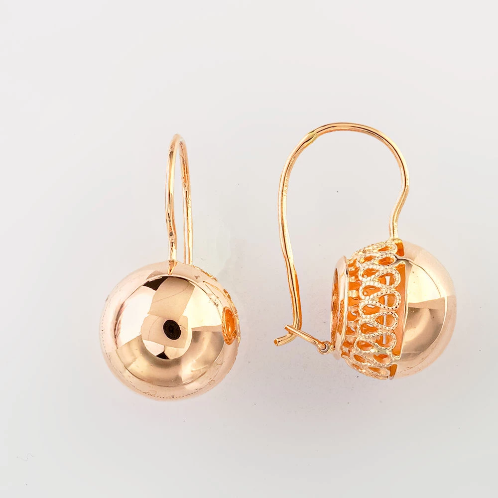 Серьги из красного золота 583 пробы