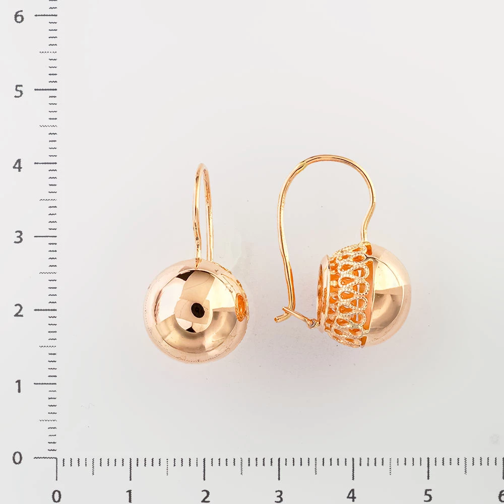 Серьги из красного золота 583 пробы