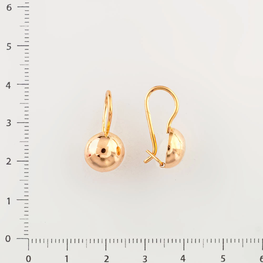 Серьги из красного золота 583 пробы