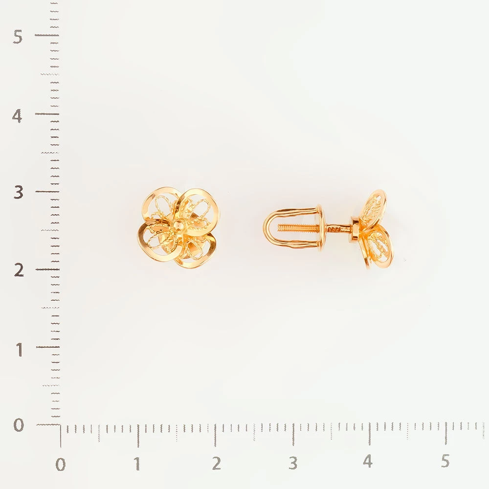 Серьги из красного золота 583 пробы