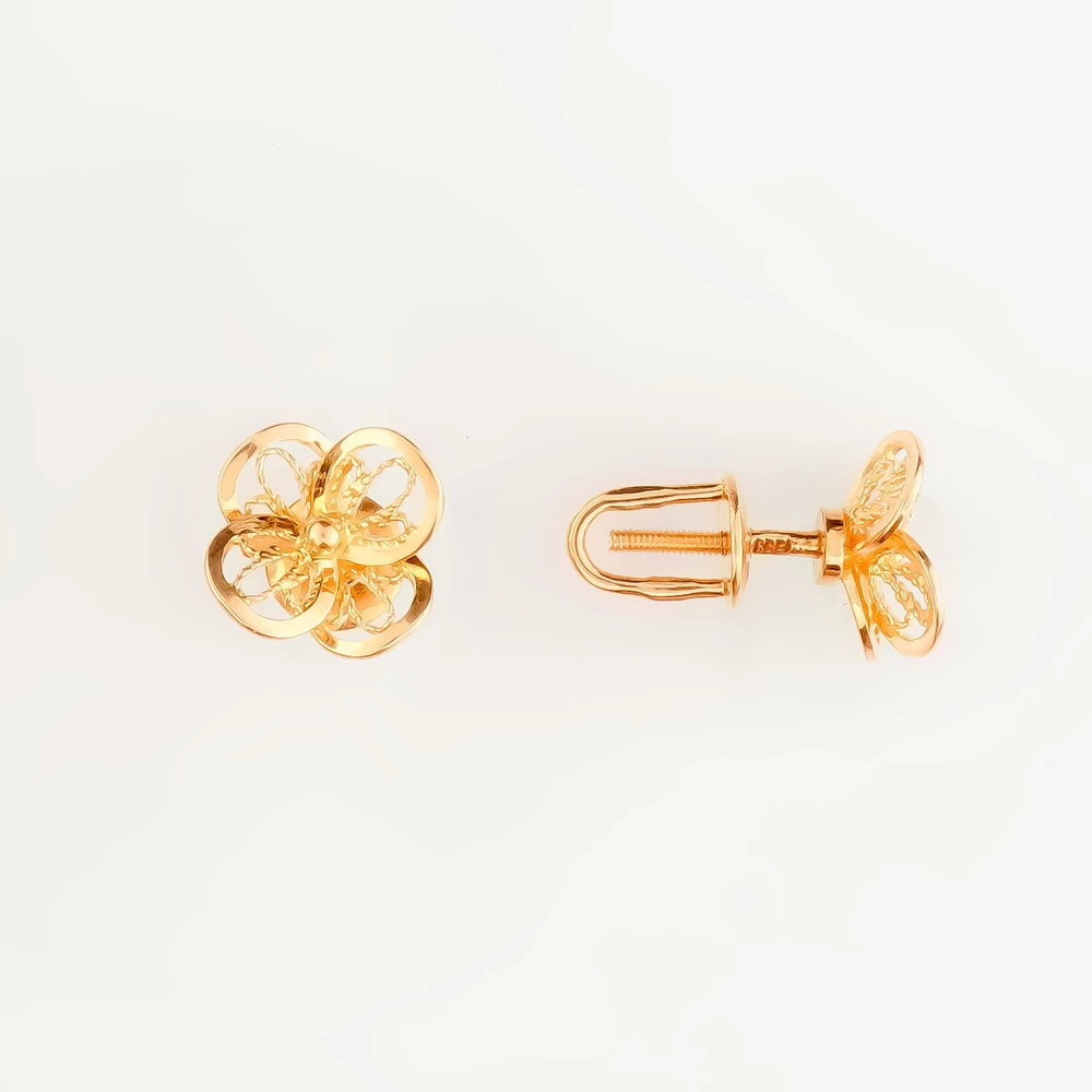 Серьги из красного золота 583 пробы