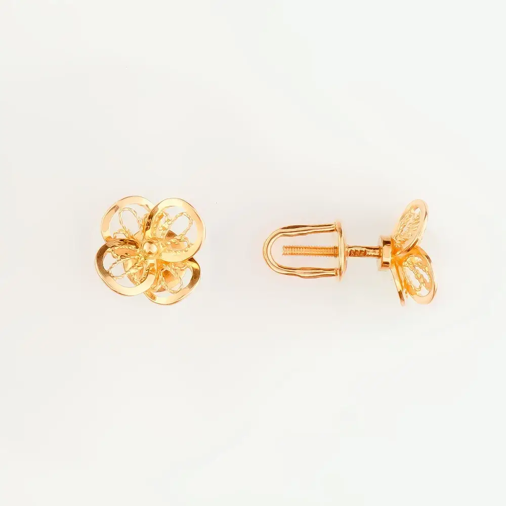 Серьги из красного золота 583 пробы