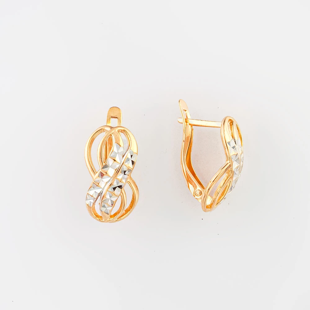 Серьги из красного золота 585 пробы