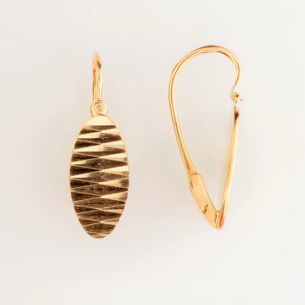 Серьги из красного золота 583 пробы