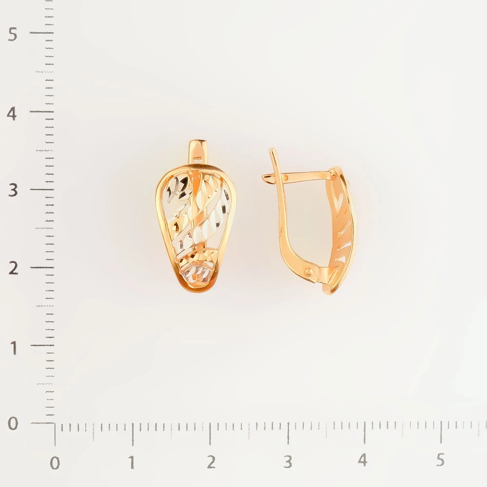 Серьги из красного золота 585 пробы