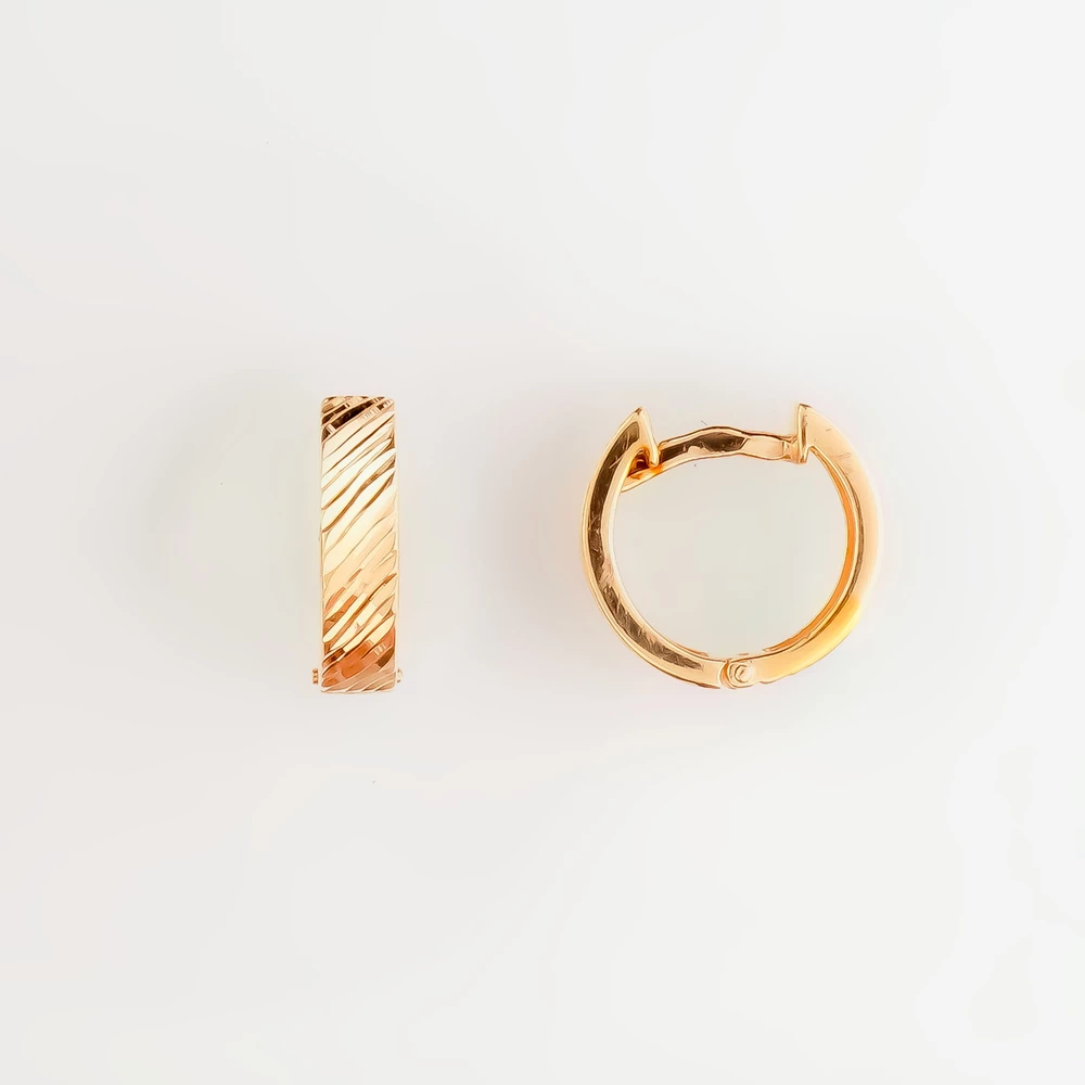 Серьги конго из красного золота 585 пробы