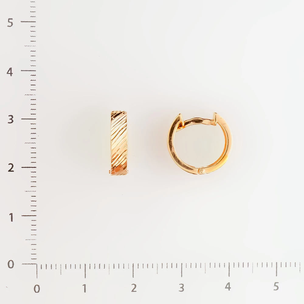 Серьги конго из красного золота 585 пробы