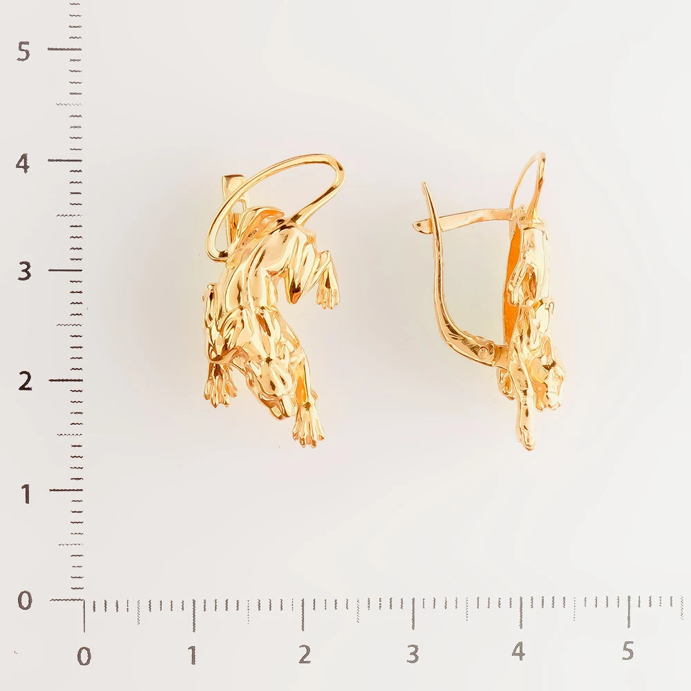 Серьги из красного золота 585 пробы