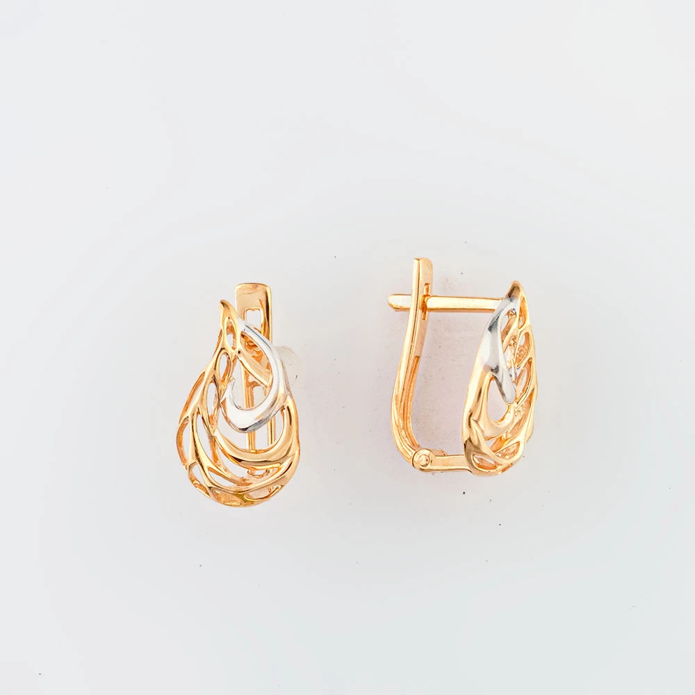 Серьги из красного золота 585 пробы