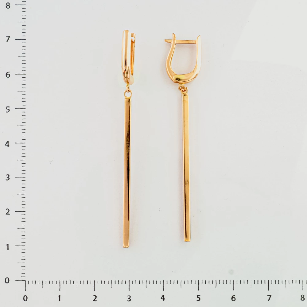 Серьги из красного золота 585 пробы