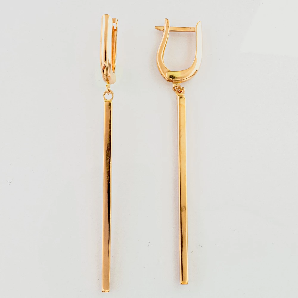 Серьги из красного золота 585 пробы