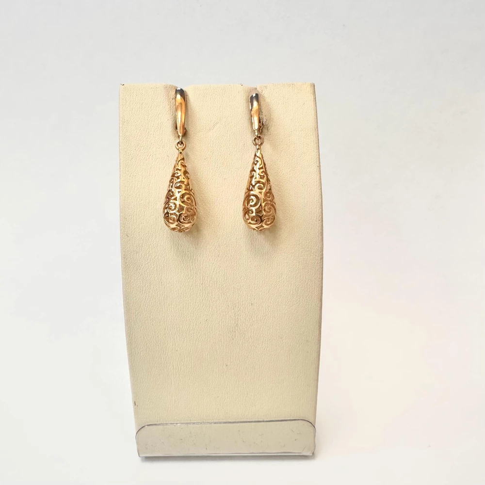 Серьги из красного золота 585 пробы