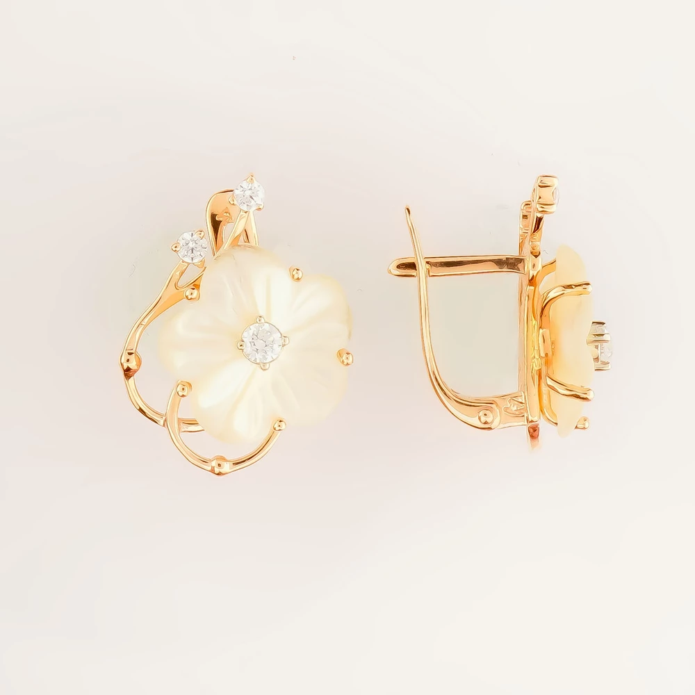 Серьги из красного золота 585 пробы