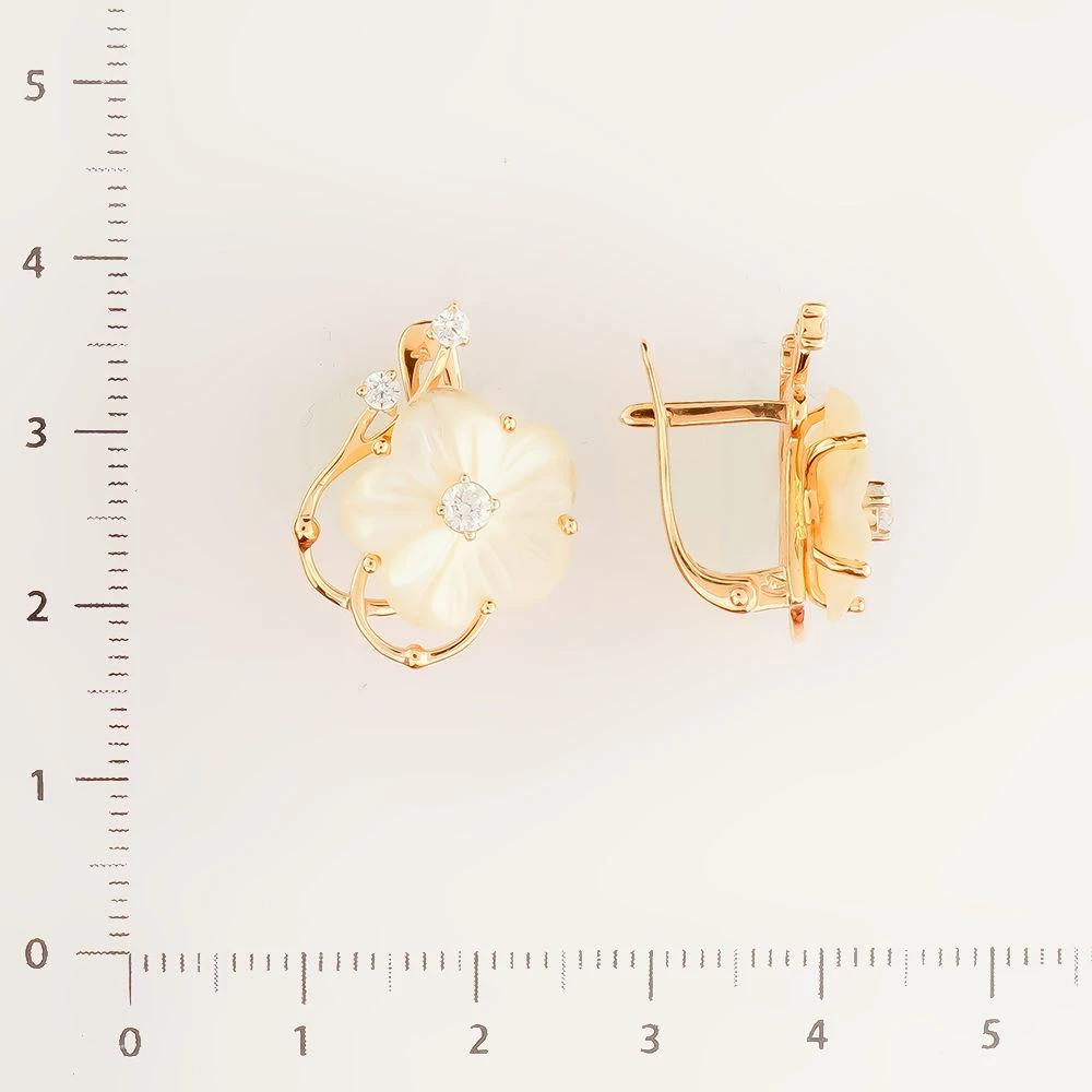 Серьги из красного золота 585 пробы