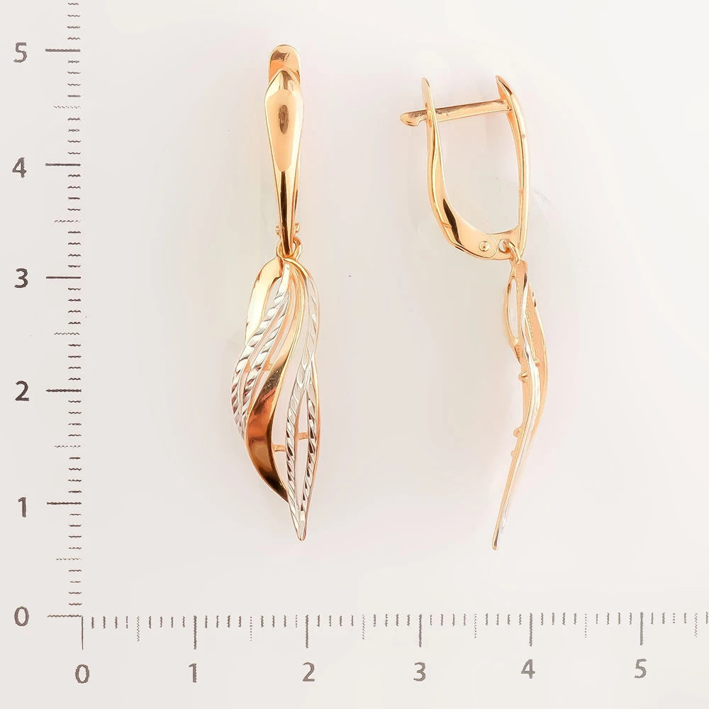 Серьги из красного золота 585 пробы