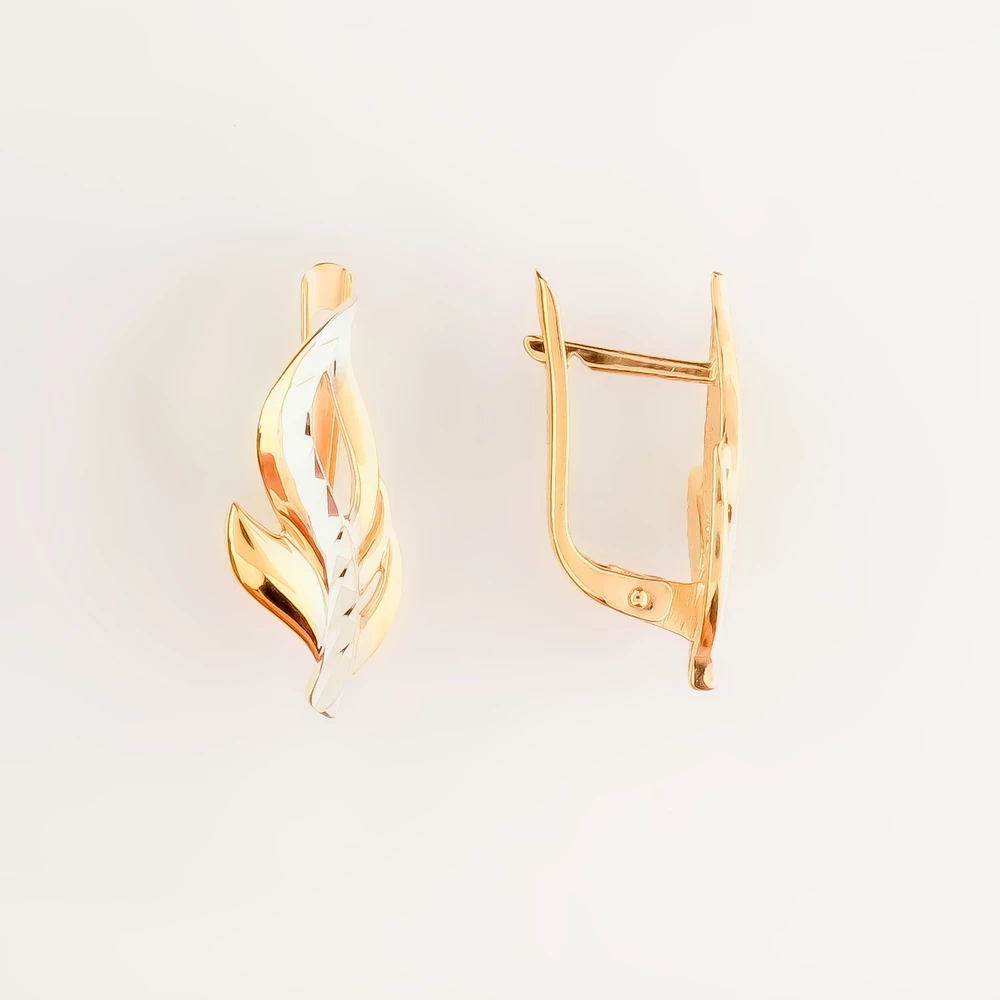 Серьги из красного золота 585 пробы