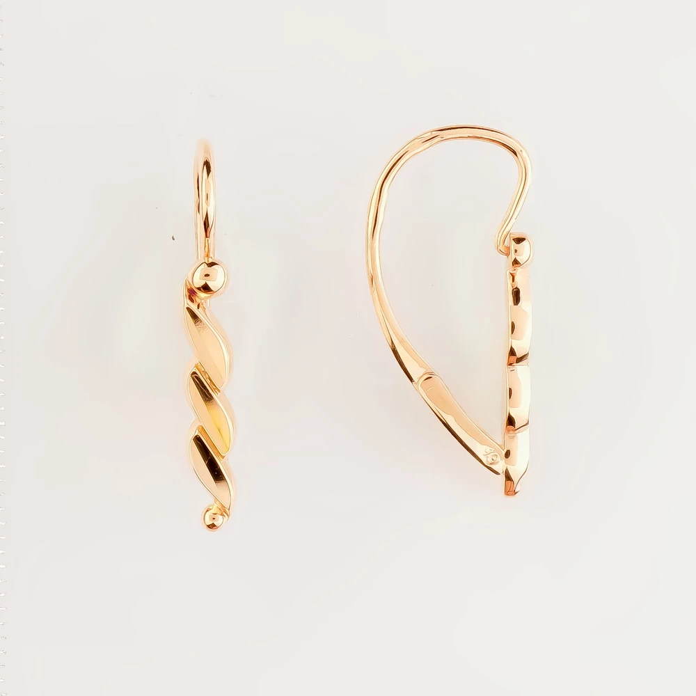 Серьги из красного золота 585 пробы