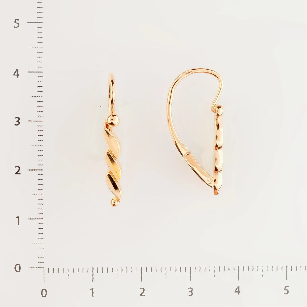 Серьги из красного золота 585 пробы