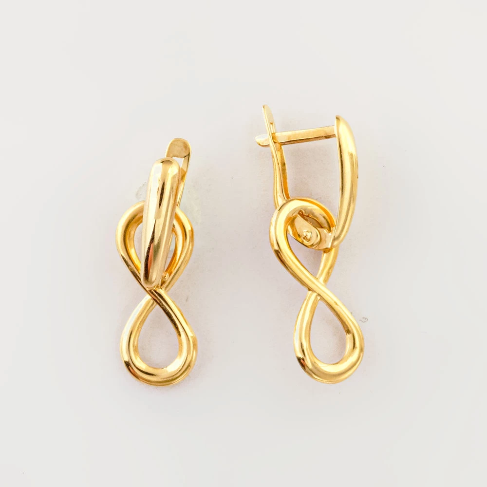 Серьги из желтого золота 585 пробы