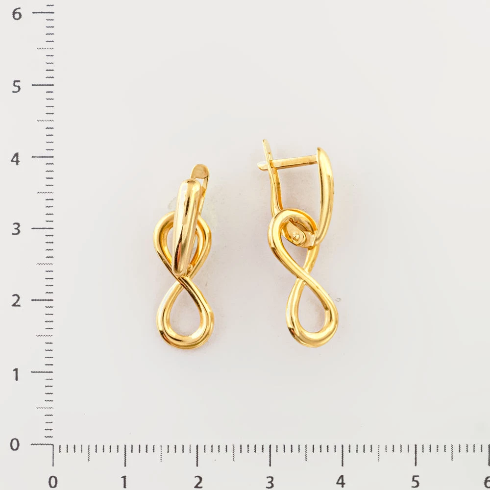 Серьги из желтого золота 585 пробы