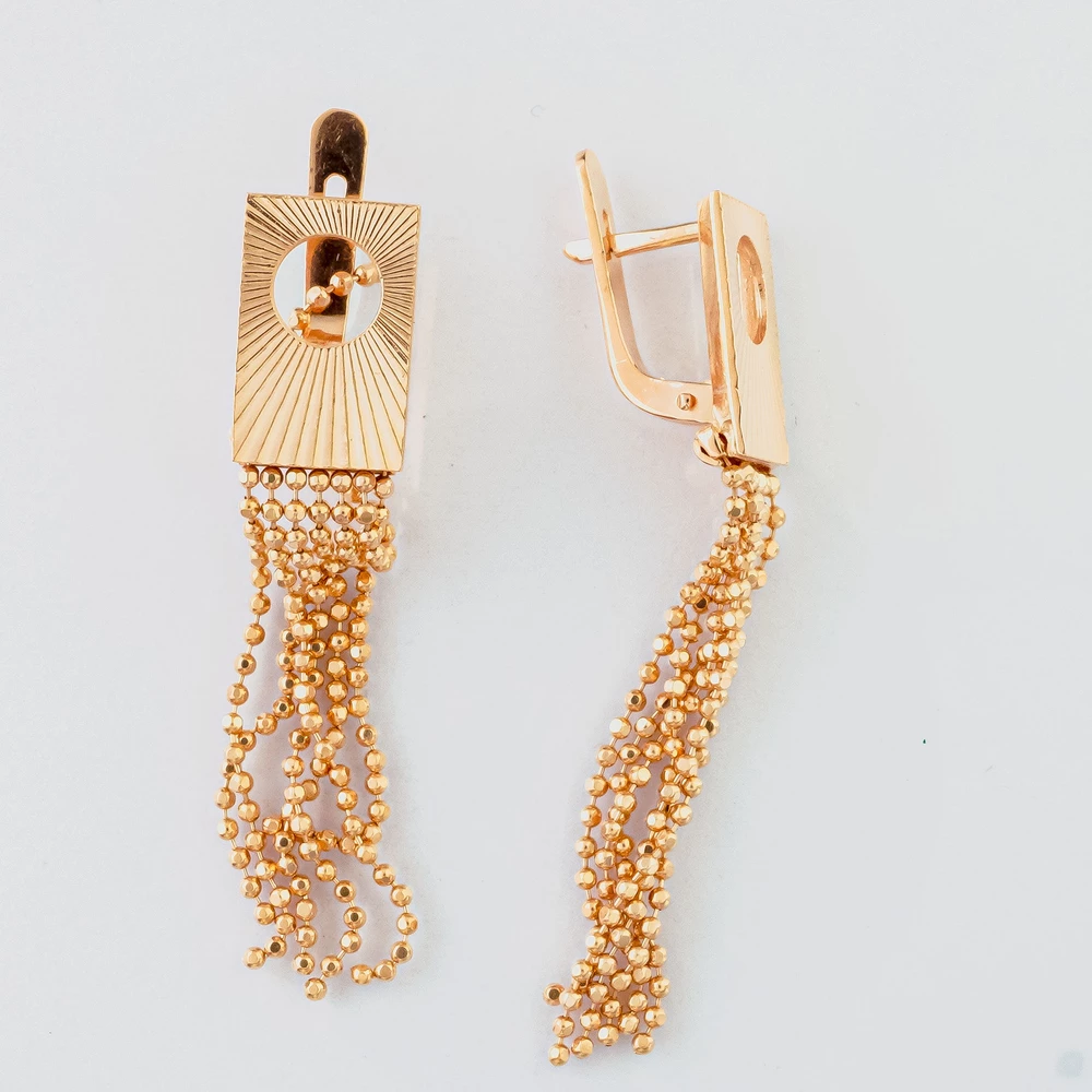Серьги из красного золота 585 пробы