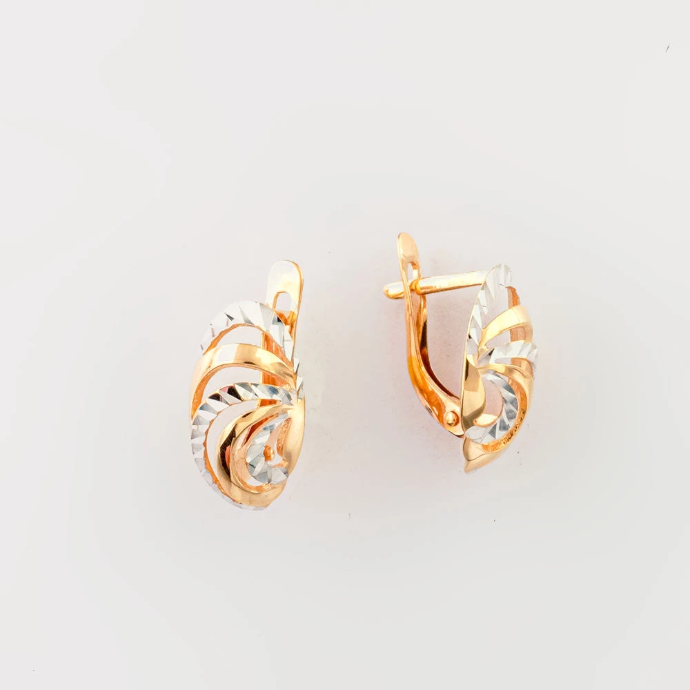 Серьги из красного золота 585 пробы
