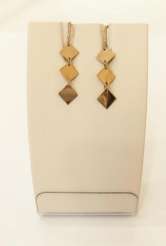 Серьги-продевки из красного золота 585 пробы