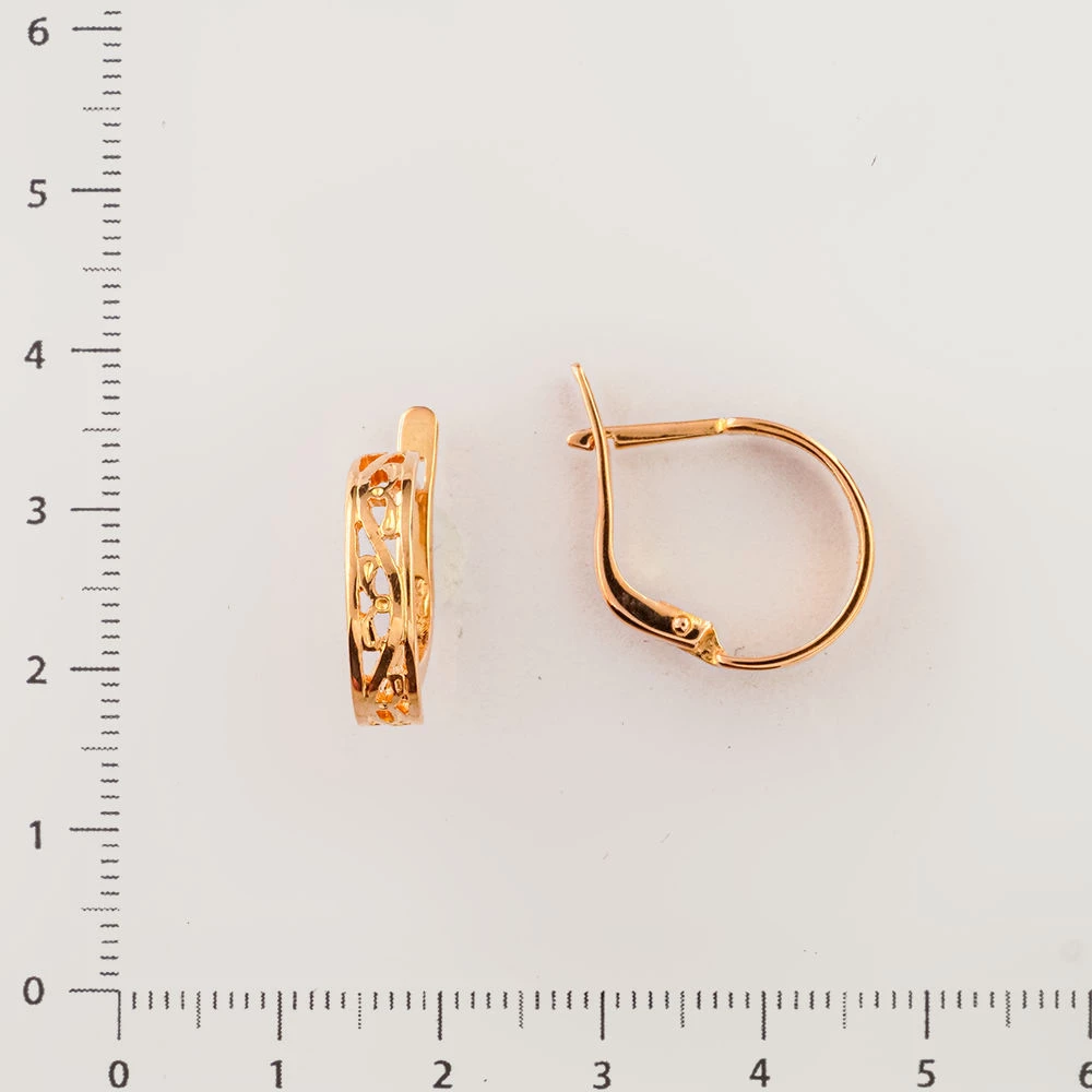 Серьги из красного золота 583 пробы