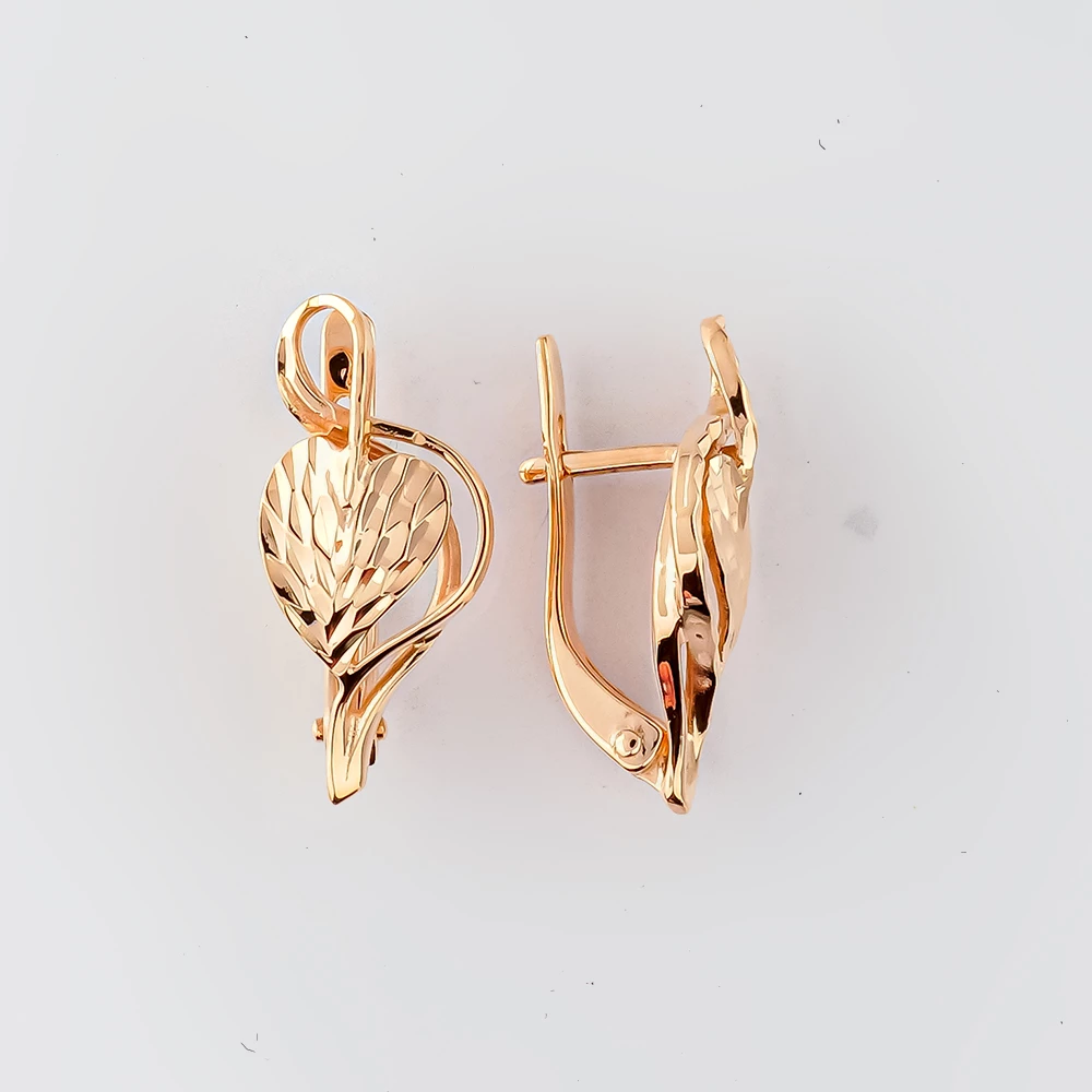 Серьги из красного золота 585 пробы
