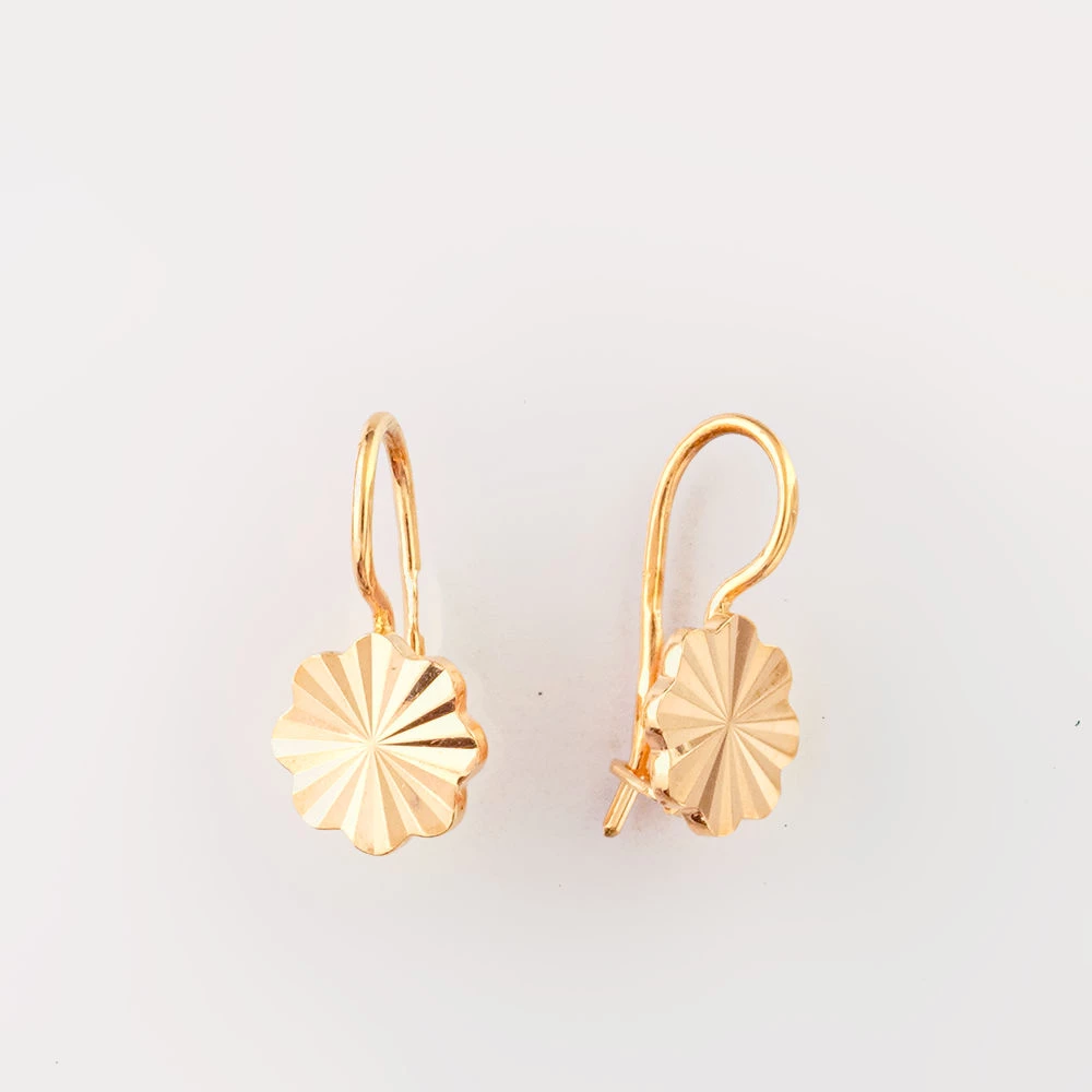 Серьги из красного золота 585 пробы