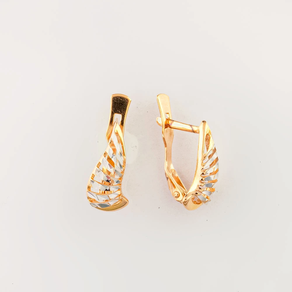 Серьги из красного золота 585 пробы