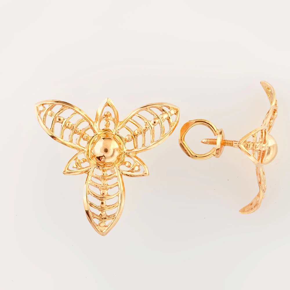 Серьги из красного золота 583 пробы