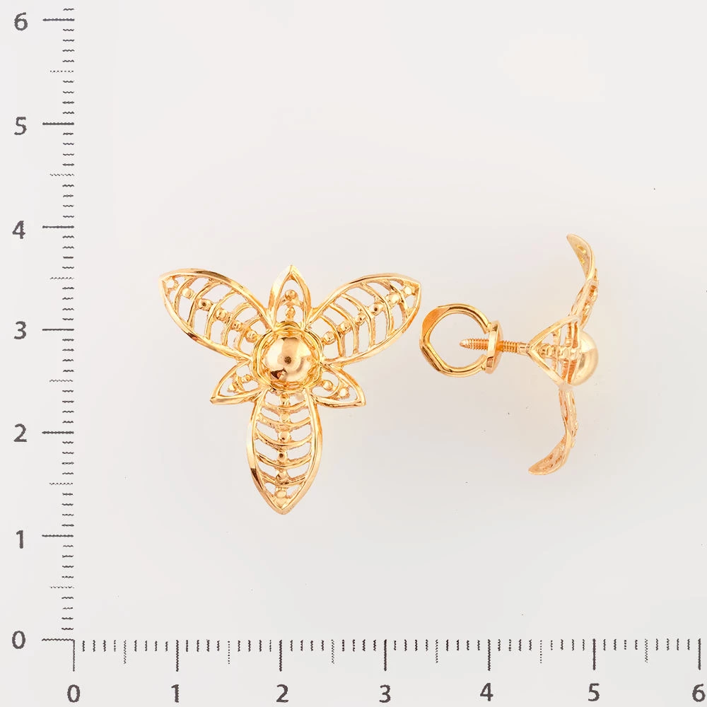 Серьги из красного золота 583 пробы