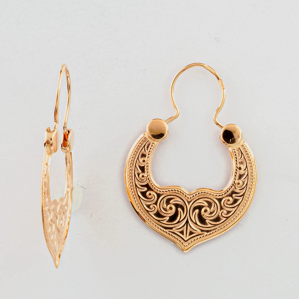 Серьги из красного золота 585 пробы