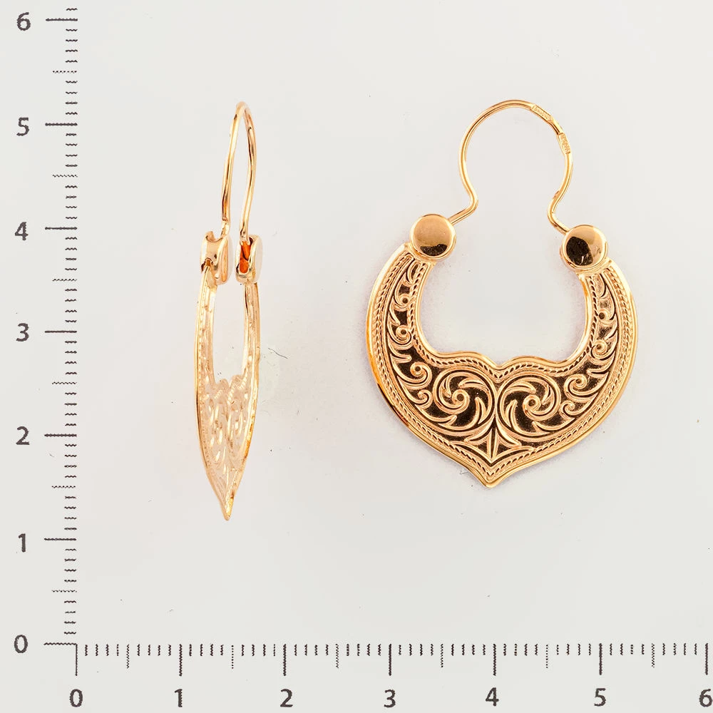 Серьги из красного золота 585 пробы