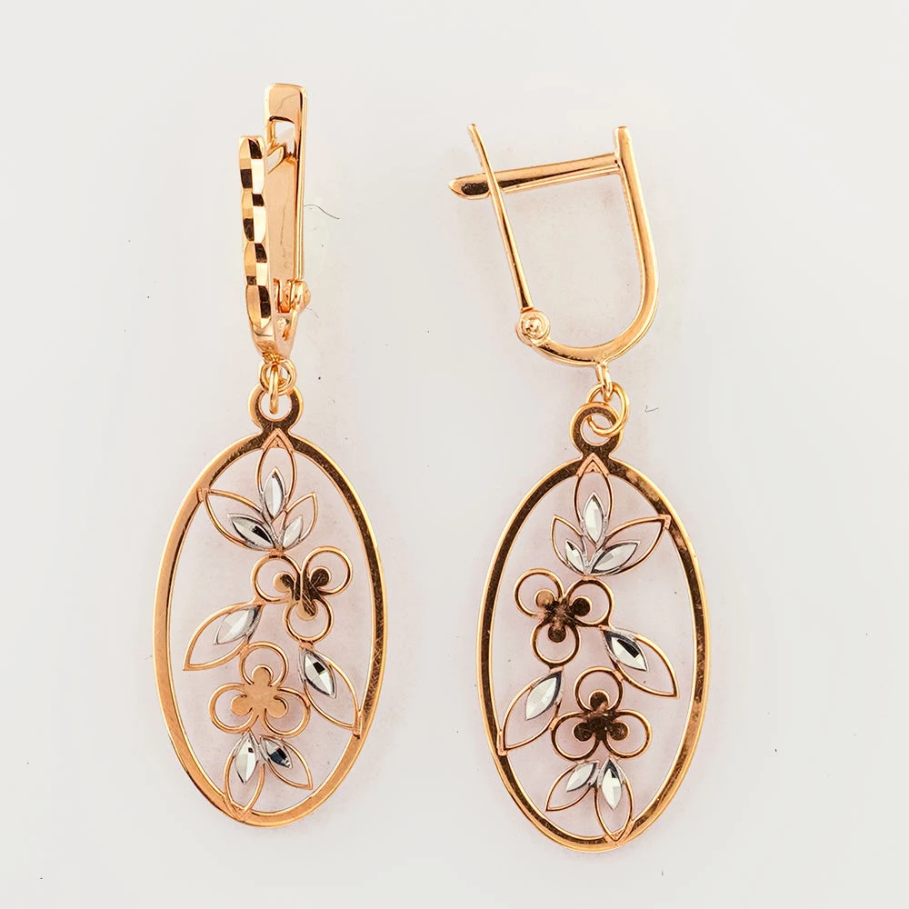 Серьги из красного золота 585 пробы