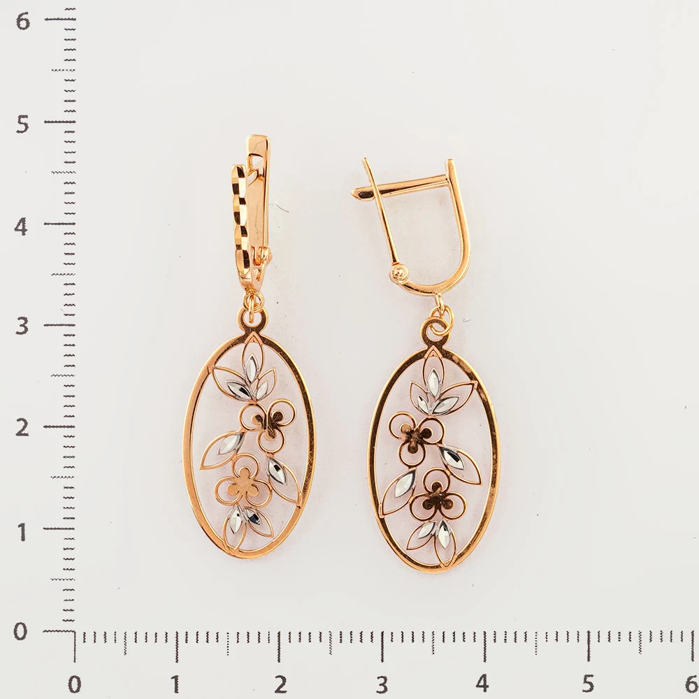 Серьги из красного золота 585 пробы