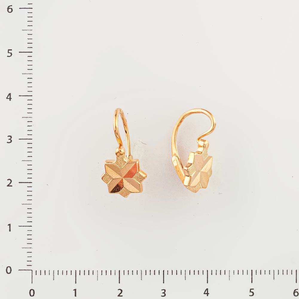 Серьги из красного золота 585 пробы