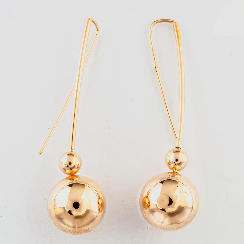 Серьги из красного золота 585 пробы