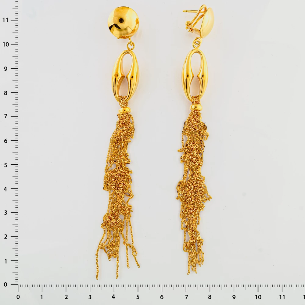 Серьги из желтого золота 585 пробы