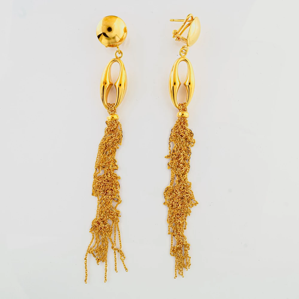 Серьги из желтого золота 585 пробы