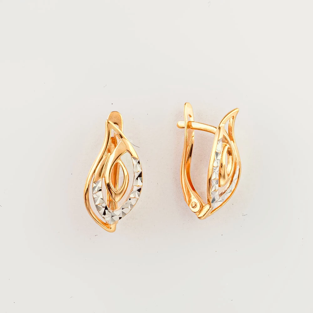 Серьги из красного золота 585 пробы