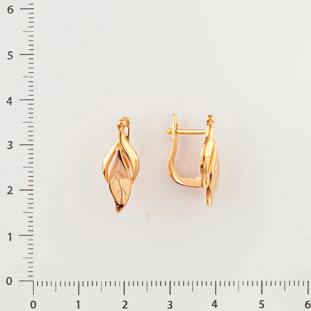 Серьги из красного золота 585 пробы